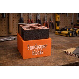 Sandpaper Block Holder Organizer – Foam Sanding Block Storage – Workshop Tool